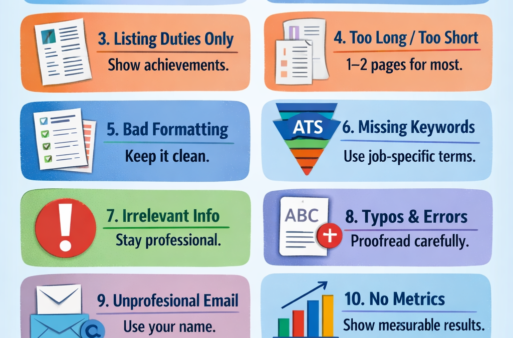 10 resume mistakes to avoid